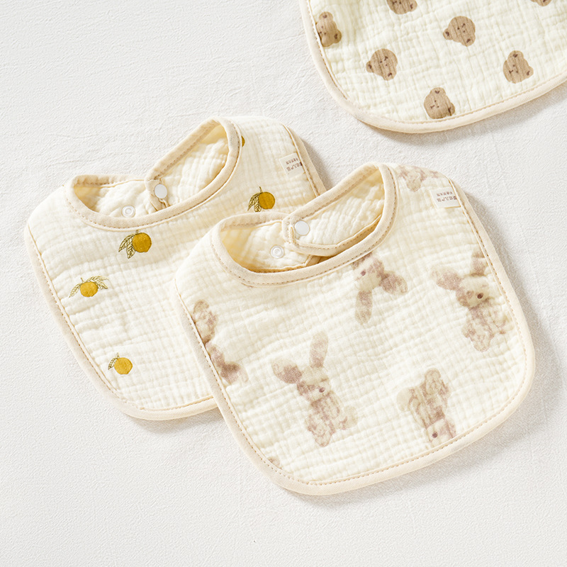 Baby saliva towel pure cotton cloth anti-spitting bib newborn baby bib U-shaped bib spring and autumn