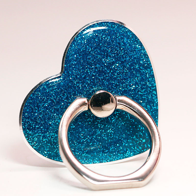 Heart-shaped glitter mobile phone ring buckle mobile phone bracket new mobile phone ring buckle love spot wholesale mobile phone bracket