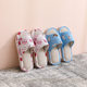 New Four Seasons linen slippers children's simple cartoon cute boys and girls home indoor non-slip sweat-absorbing
