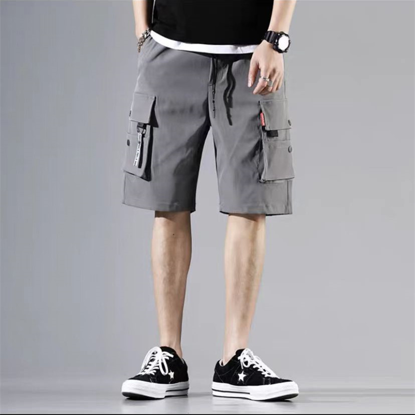 2023 Summer Off-wear Pants Men's Youth Casual Shorts Korean-style Loose Multi-pocket Craft Pants Trendy Cross-Border