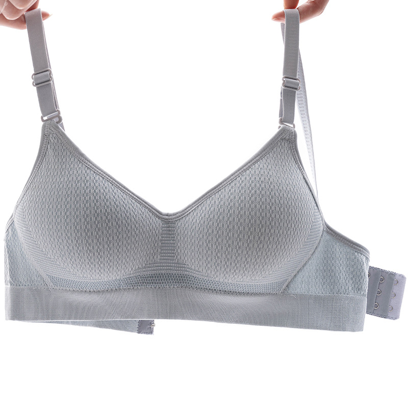 Junior High School Students Underwear Seamless Cup Girls' Bra Gathering Comfortable Imitation Jacquard Bra