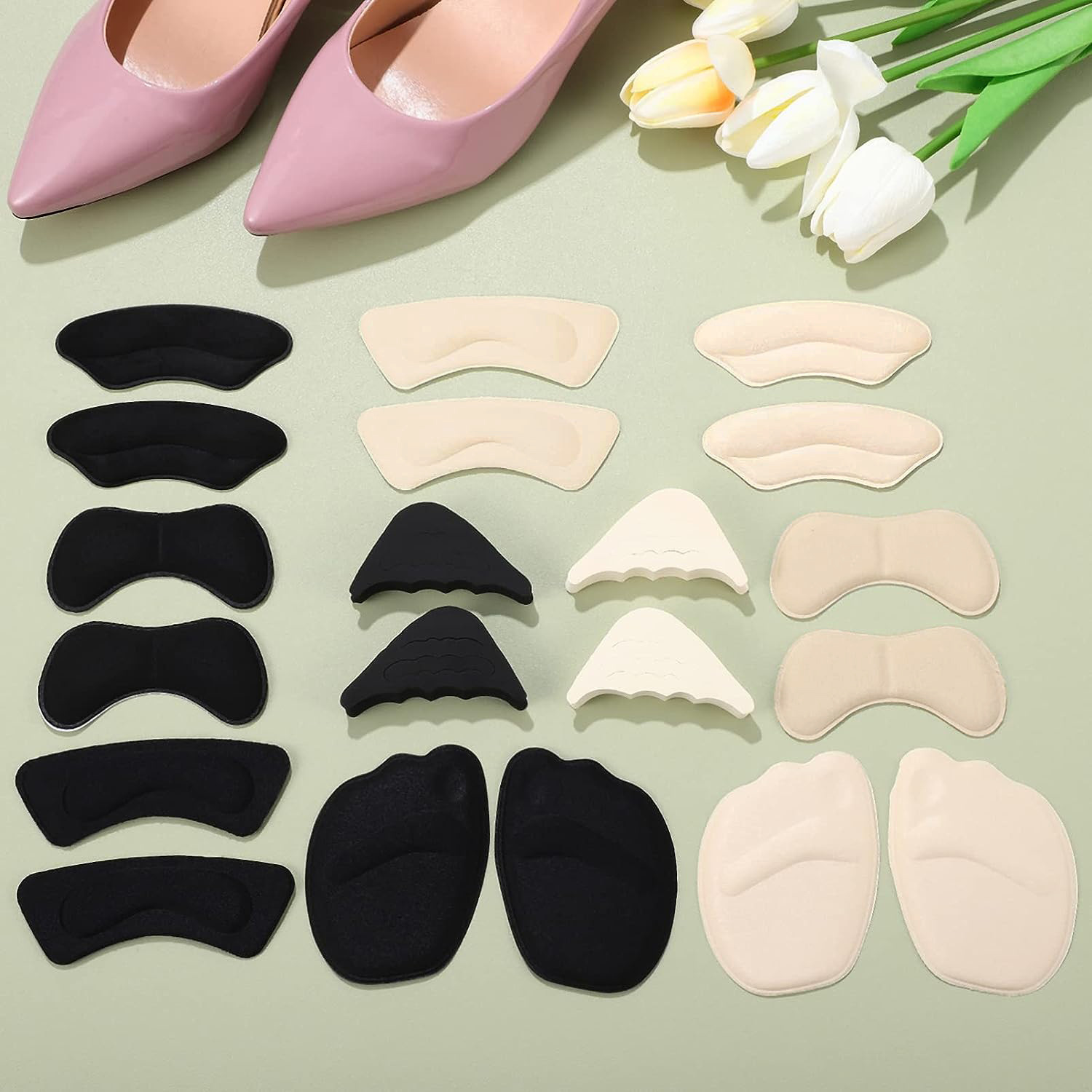 Cross-border Hot Sale Sponge Series Front Pad Hole Pad Hole Plug Set Half Size Pad Sponge Front Pad Breathable