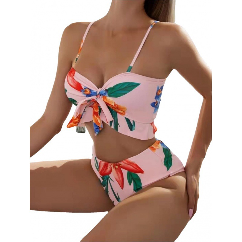 2023 new foreign trade cross-border Amazon Europe and the United States sexy high waist split bikini ladies swimsuit manufacturers wholesale