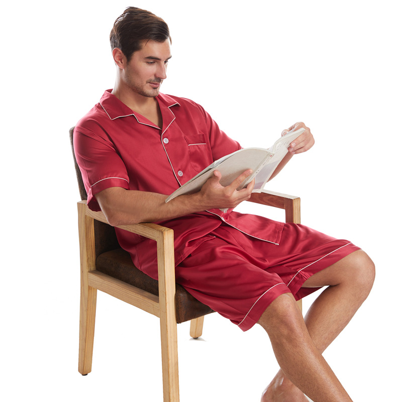 Lightweight Satin Pajama Set for Men_voghion.com
