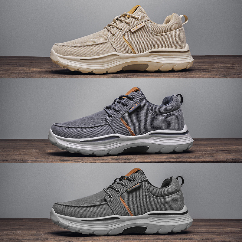 Foreign trade new ebay hiking shoes AliExpress plus size canvas shoes four seasons outdoor sneaker plus size walking shoes men