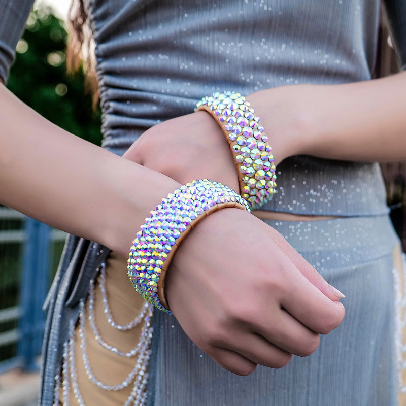 Dancer Belly Dance Jewelry Arm Ring 2022 New Dance Performance Diamond Bracelet Diamond Bracelet Bracelet Rhinestone Jewelry