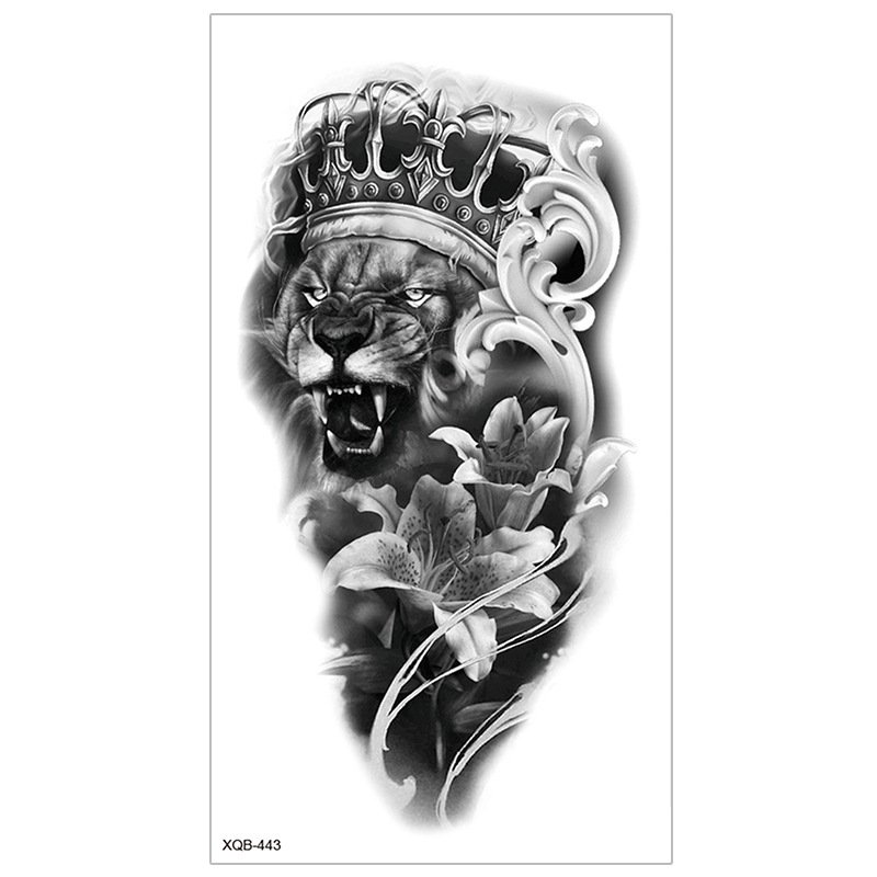 New Half Arm Tattoo Stickers Cross-border Amazon Hot Selling Set Dark European and American Realistic Waterproof Tattoo Stickers Wholesale