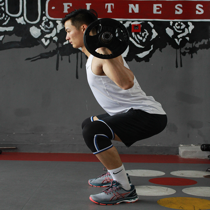 Squat Weightlifting Knee Pads 7mm Thick Sports Bodybuilding Fitness Hercules Push Sleeve Protective Knee Pads Customized Logo