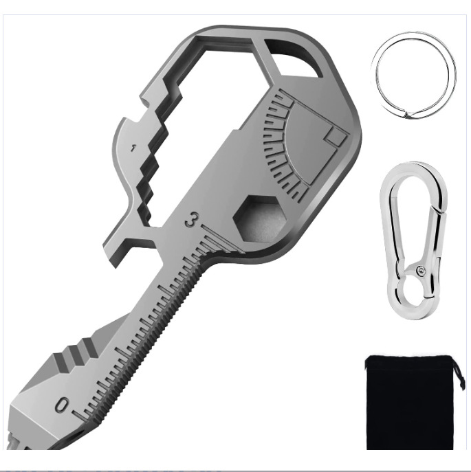 24 in one key tool multi-function stainless steel keychain creative gadget key EDC key tool