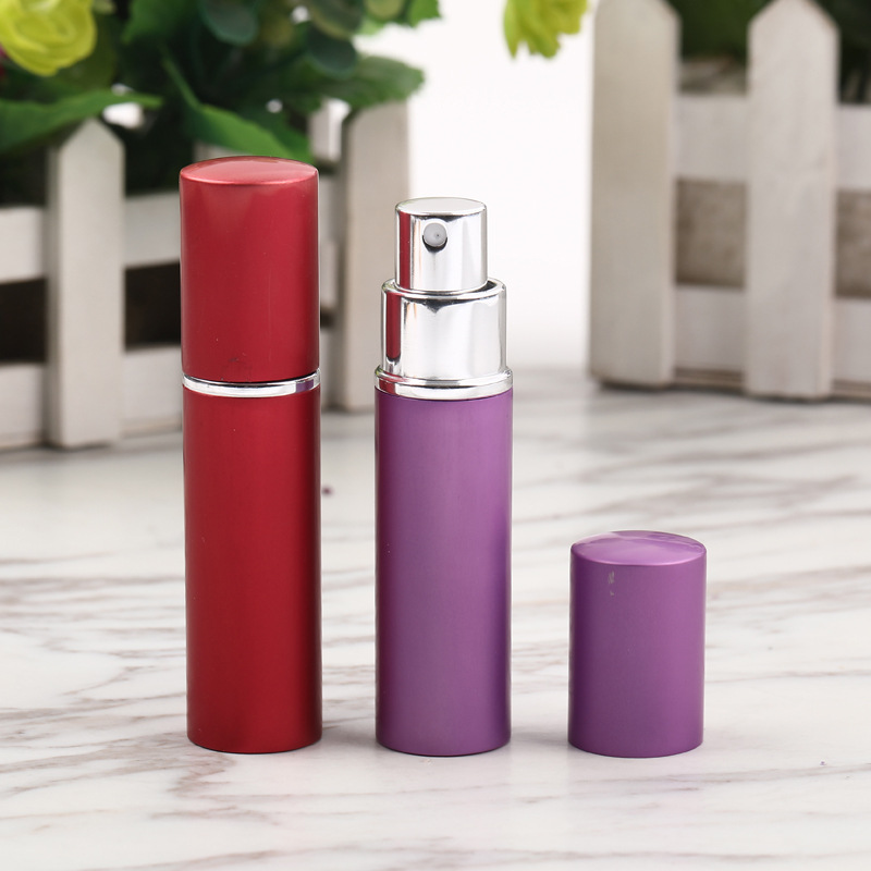 5ml flat glass spray empty bottle mini portable anodized perfume bottle logo printing perfume bottle