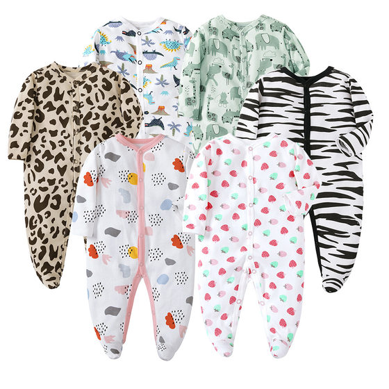 Factory wholesale baby jumpsuit long sleeve ha clothes baby bag fart clothes spring and autumn pajamas climbing clothes baby clothes