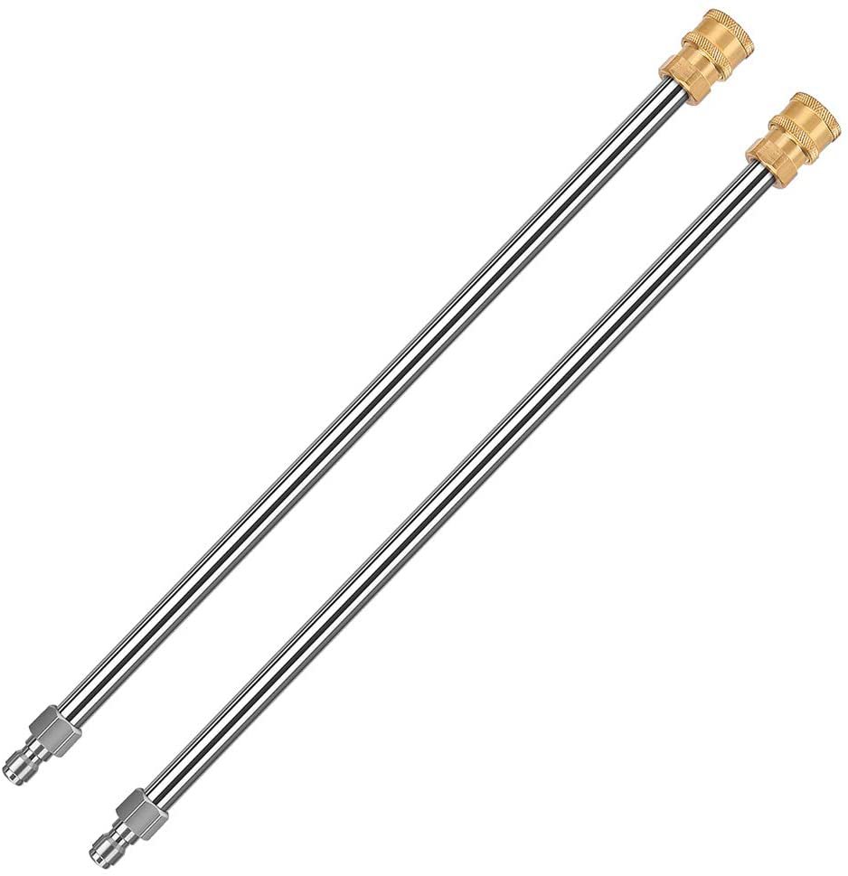 High pressure cleaner extension rod 1/4 stainless steel extension rod 17 inch extension rod quick connection high pressure water gun