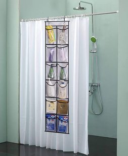 Cross-border dedicated 12-grid PVC pocket storage hanging bag behind the door shoes storage hanging bag bathroom storage hanging bag