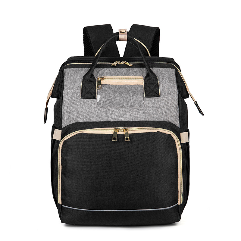 Cross-border Mother Bag Mummy Bag Multi-functional Mother and Baby Bag Large Capacity Backpack Milk Bag Folding Crib Diaper Bag