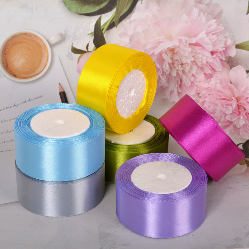 Factory supply 4cm polyester webbing wedding chair back satin ribbon ribbon bouquet flower material packaging ribbon wholesale