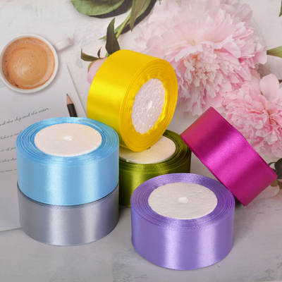 Factory supply 4cm polyester webbing wedding chair back satin ribbon ribbon bouquet flower material packaging ribbon wholesale