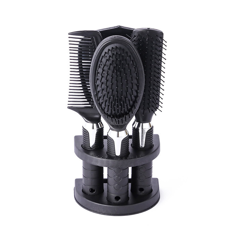 Comb Mirror 4 Pieces Combination Set Dormitory Household Easy to Carry Supplies for Men and Women Smooth No Injury No Hair Loss