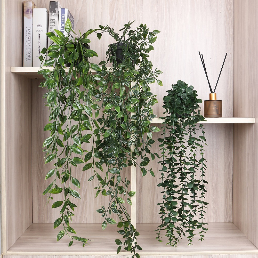 in stock hanging potted plant combination cross-border cabinet green plant ornaments simulation plant hanging strip artificial plastic bonsai manufacturers
