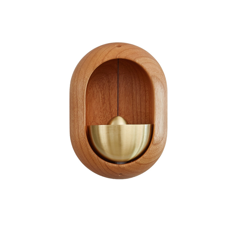 Bell Baby Hanging Dopamine Doorbell Light Luxury Solid Wood Brass Creative Refrigerator Housewarming Wooden Door Home Entry Wind Bell