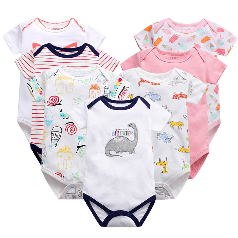 Wholesale foreign trade baby climbing clothes ha-clothes jumpsuit baby triangle short sleeve bag fart clothes summer baby clothes
