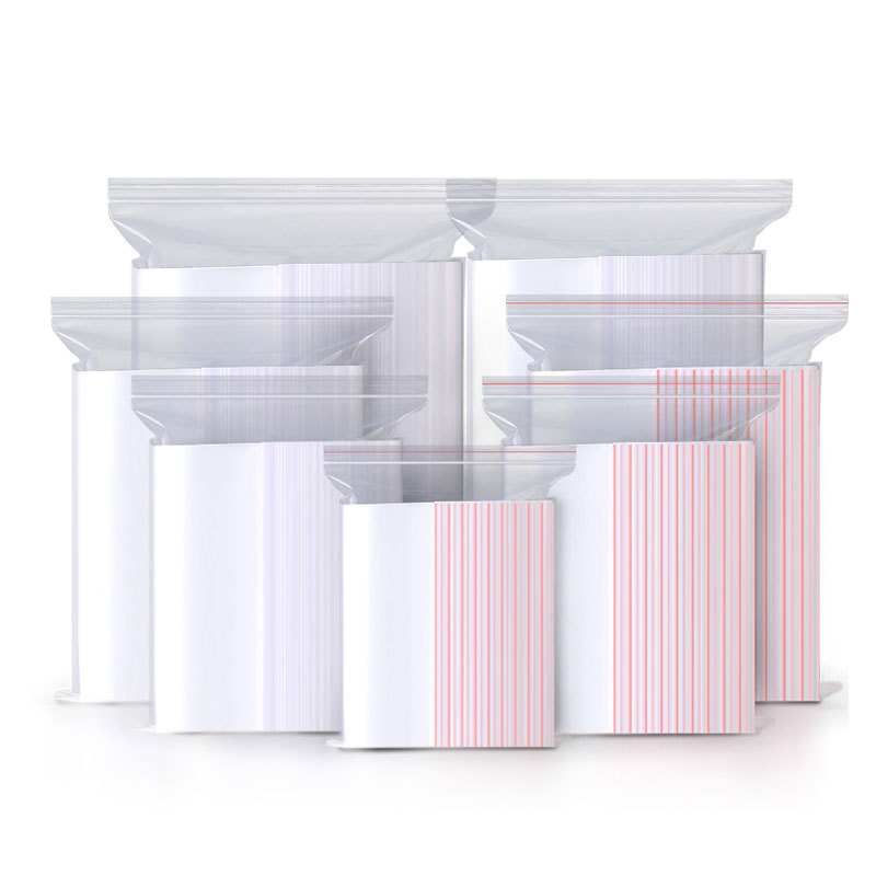 in stock pe self-sealing bag sealed bag thickened food sealing bag transparent jewelry bag wholesale plastic packaging bag