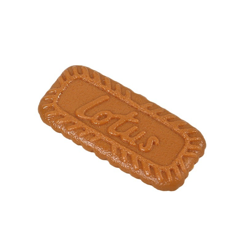 Simulation Belgian Caramel Cookies Simulation Snack Food Model Cake Decorations Ornaments DIY Hairpin Accessories