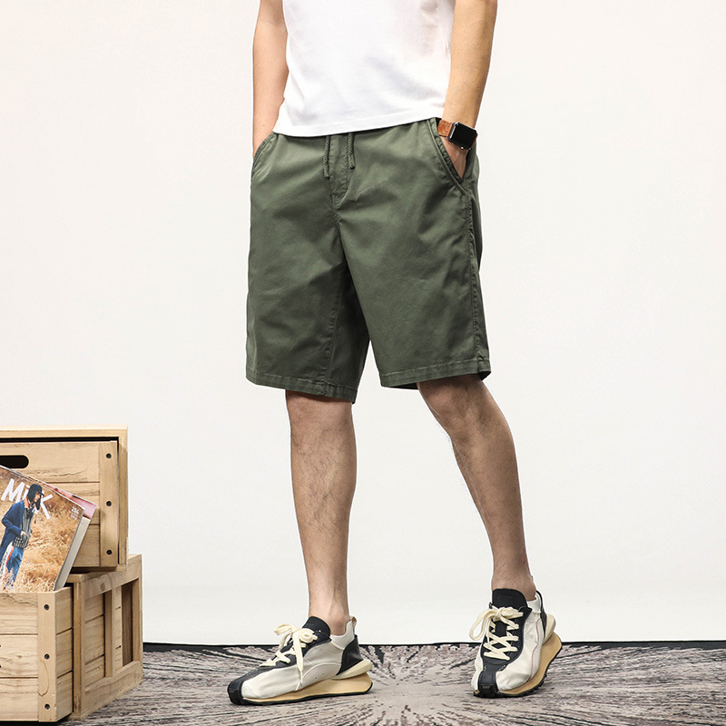 Casual pants men's 2023 Summer new fifth pants men's solid color workwear shorts fashion brand straight pants wholesale