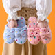 Bowknot Winter Women Baotou Japanese and Korean Style Sweet Girl Wood Floor Home Warm Cotton Slippers