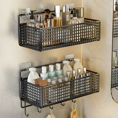 Bathroom racks-free perforated bathroom shelves toilet bathroom storage rack washroom storage rack