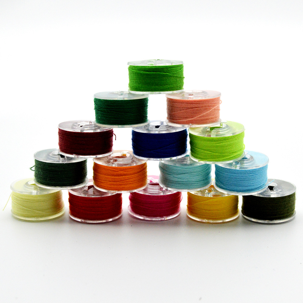 With thread plastic shuttle bulk household sewing machine bottom line shuttle accessories sewing thread shuttle 25/36/50 color wholesale