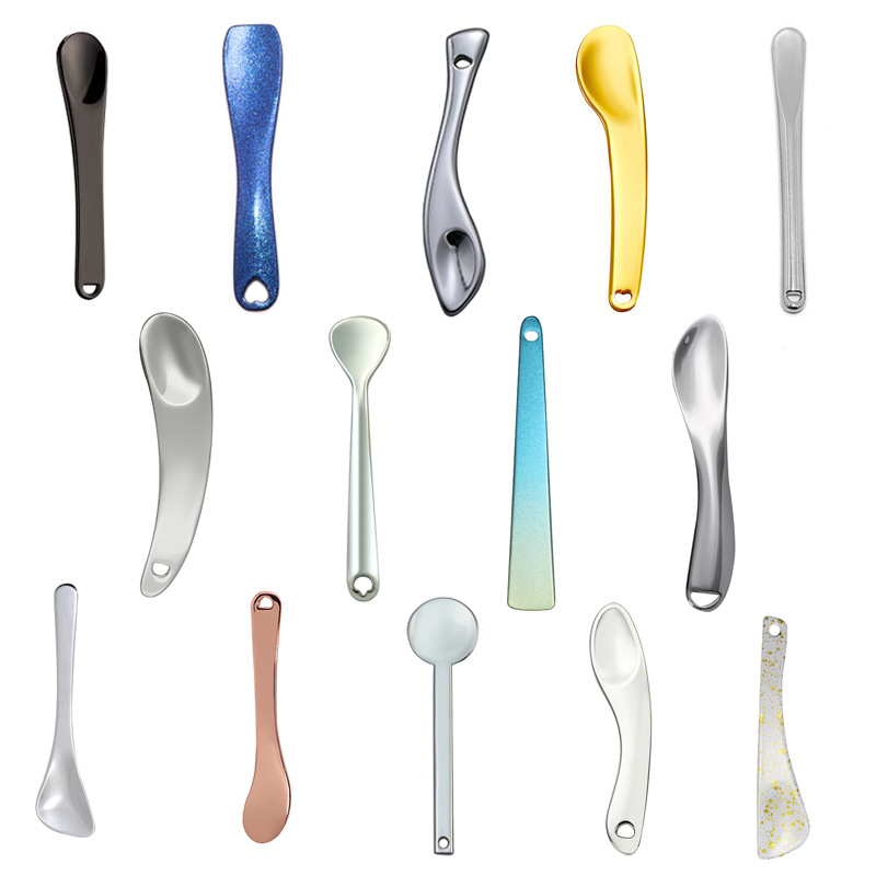 Long-term supply of zinc alloy cosmetics spoon sub-packaging scraping spoon cream cream face cream spoon pick Rod metal eye cream scoop