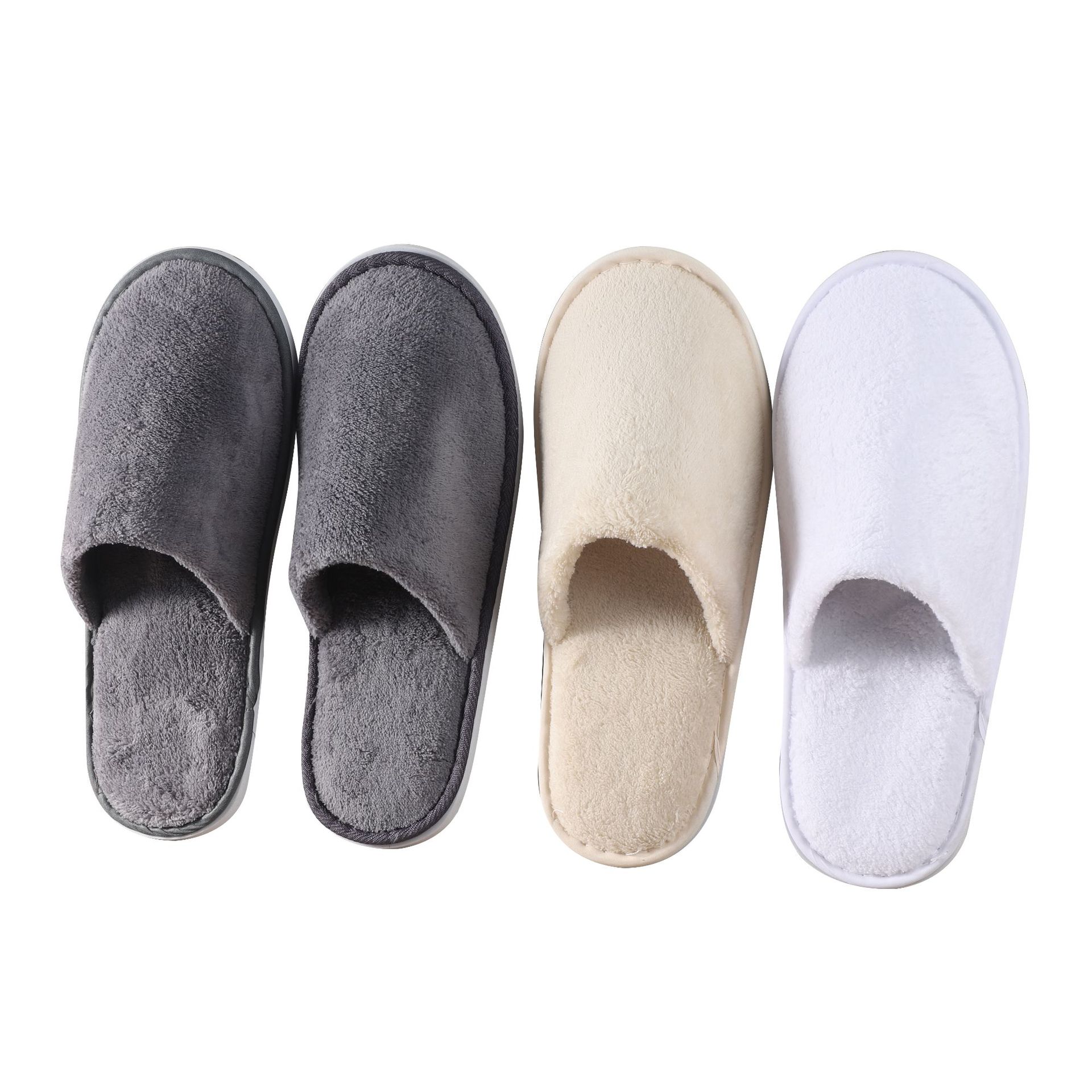 Coral fleece disposable slippers manufacturers wholesale room supplies home hospitality hotel indoor Aviation non-slip slippers