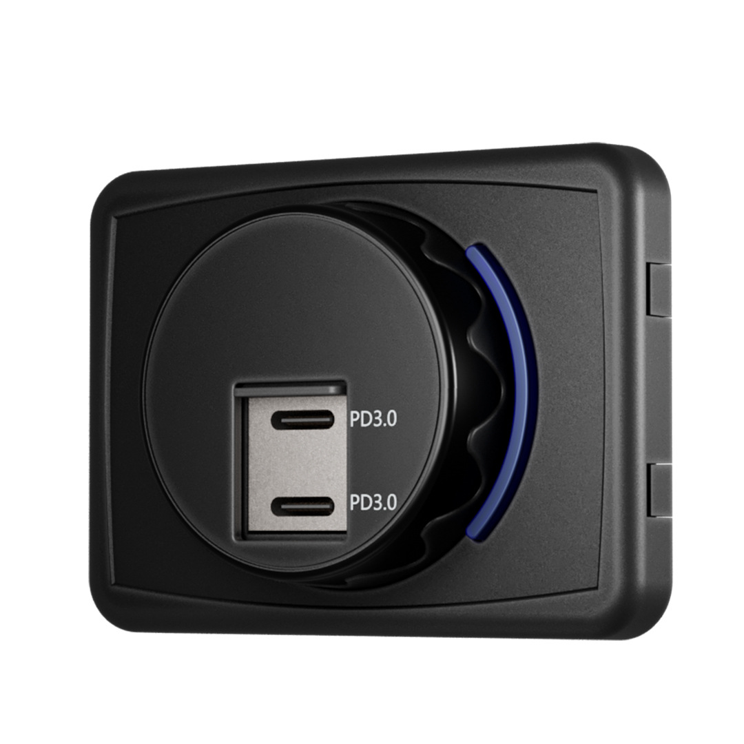 Car motorcycle cross-border modified car dual PD3.0 with aperture fast charge TPYE-C mobile phone RV charger