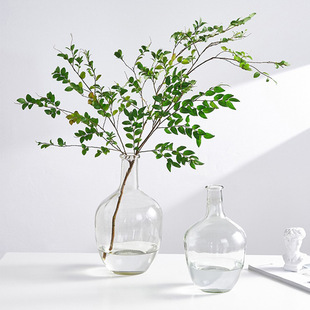 Creative fresh simple horse drunken Wood hydroponic green plant vase living room decorative ornaments small mouth large belly glass vase
