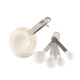 White measuring cup measuring spoon 8-piece set opp packaging