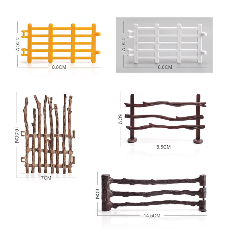 跨境新款仿真农场场景周边摆件配件围栏栅栏模型篱笆隔离栏