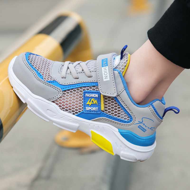 Explosions mesh men's shoes 2025 children's shoes spring breathable children's sneaker wholesale middle and large children's running mesh shoes