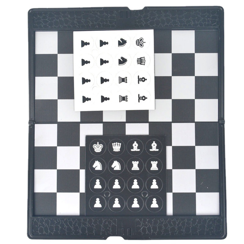 UB AIA magnetic chess foldable leather clip type chess mini portable magnet chess
