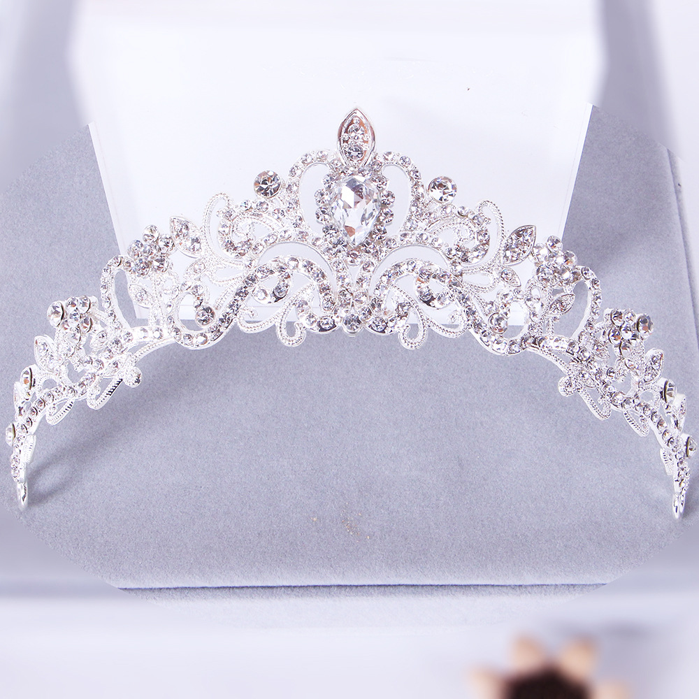 Classic Cross Border Bridal Crown Show Headwear Princess Crown Girls Hairpin Hairband Bridal Crown Wedding