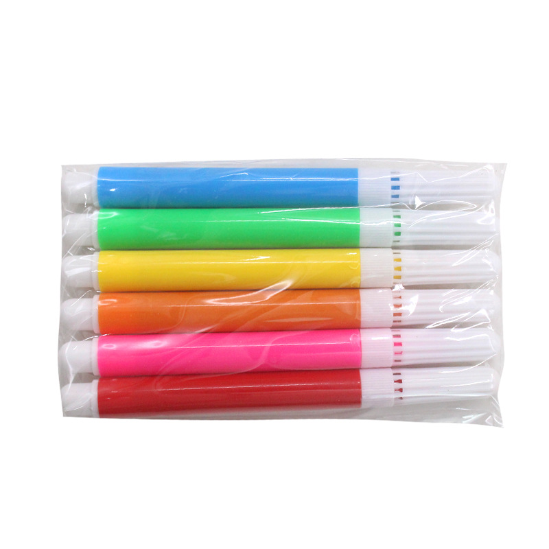 Children's kindergarten color painting watercolor pen color brush 6 color graffiti painting stationery
