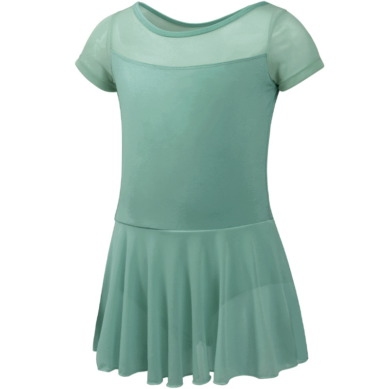 Dance Clothes Children's Girls Ballet Skirt Children's Summer Short-sleeved Grade Test Practice Clothes Chinese Dance Girls Dancing Skirt