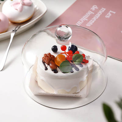 Transparent Cake Cover Heat Preservation Vegetable Cover Dust-proof Dessert Bread Acrylic Food Cover Round ps Display Food Cover