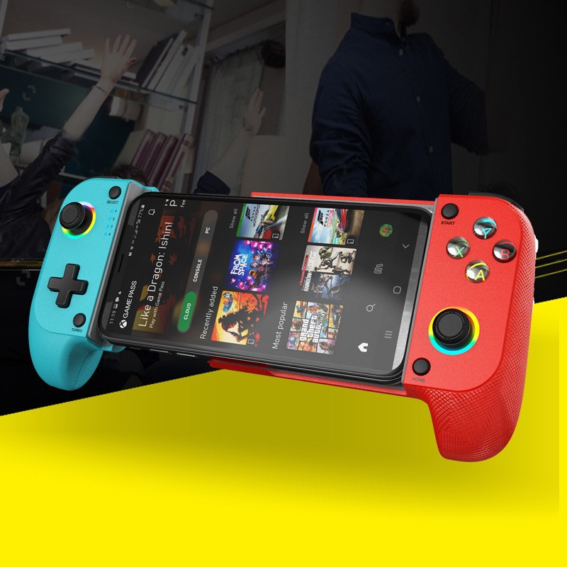 Switch multi-function Bluetooth wireless gamepad Android IOS double vibration 6-axis body sense continuous hair function handle