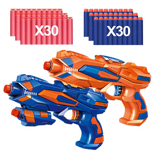 Factory direct cross-border soft bullet gun toy double gun with 60 EVA bullet toy soft bullet gun accessories wholesale