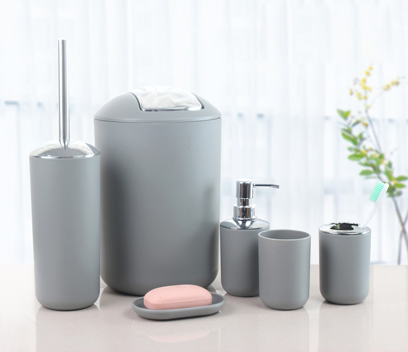 新品ゴミ箱便器ブラシ石鹸ホルダー歯ブラシカップ風呂トレーセットホテル六点セット入浴セット|undefined