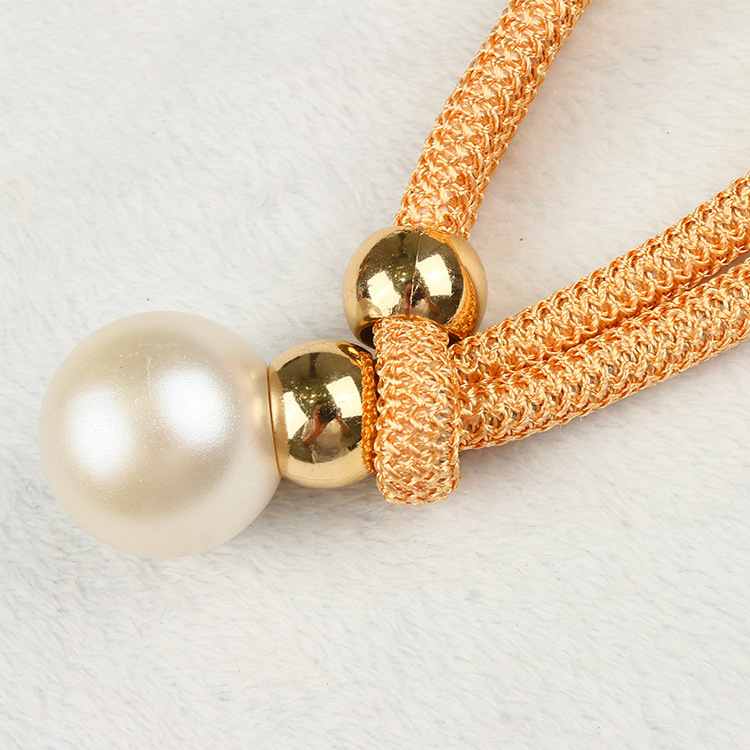 Cross-border in stock Creative Night Pearl Punch-free Curtain Binding Rope Simple Curtain Buckle Accessories Accessories Curtain Binding Belt