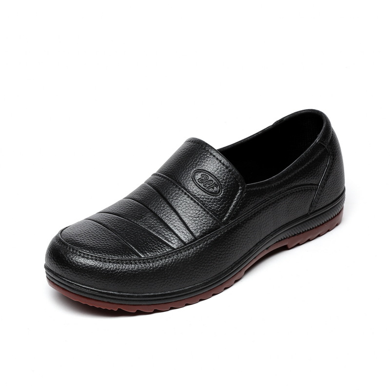 Plastic low-top beef tendon sole rain shoes men's waterproof non-slip oil-proof kitchen work shoes wear-resistant construction site shoes fishing shoes