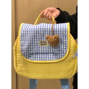 Children's Canvas Small Backpack Casual Baby Kindergarten School Backpack Mini Cute Snack Bag for Boys and Girls