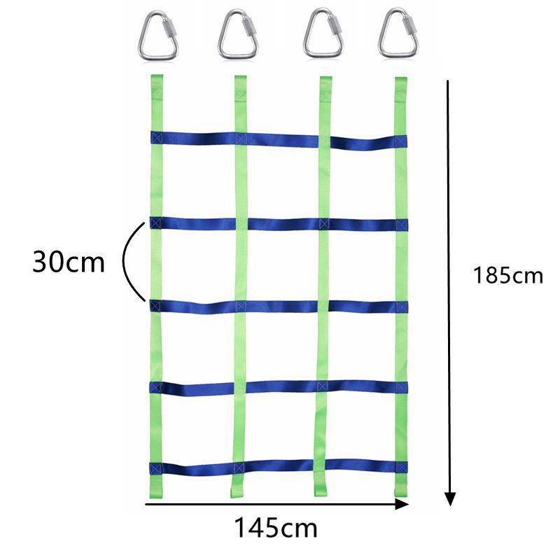 High-strength Polyester Ribbon Climbing Mesh Outdoor Children's Physical Training Climbing Rainbow Belt Net Three Color Climbing Mesh