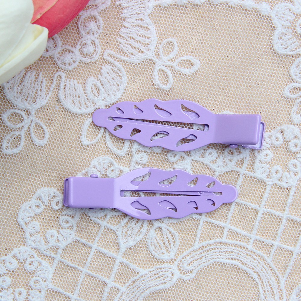 5.1cm high quality leaves hairpin wholesale electroplated seamless hairpin bangs clip DIY hairpin material accessories